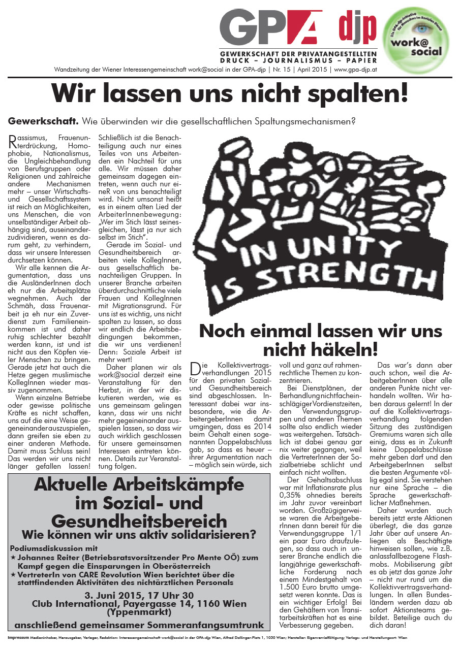 Wandzeitung work@social 15